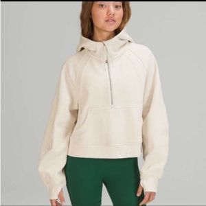 Lululemon White Opal Oversized Scuba 1/2 Zip XL/XXL